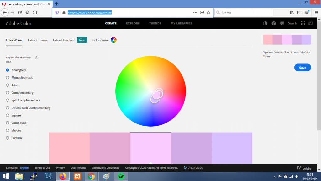 Gambar Web Palette Generator terbaik color.adobe.com